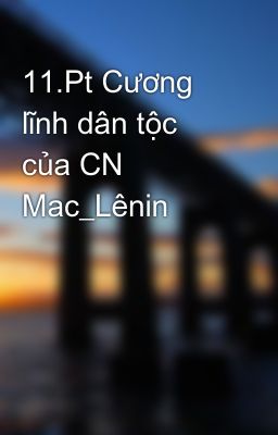 11.Pt Cương lĩnh dân tộc của CN Mac_Lênin