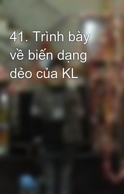 41. Trình bày về biến dạng dẻo của KL