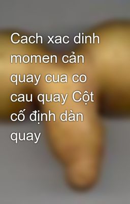 Cach xac dinh momen cản quay cua co cau quay Cột cố định dàn quay