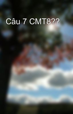 Câu 7 CMT8??