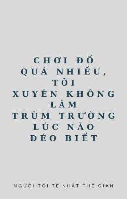 Chơi đồ quá nhiều, tôi xuyên không làm trùm trường lúc nào đéo biết