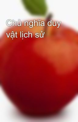 Chủ nghĩa duy vật lịch sử