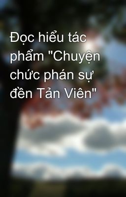 Đọc hiểu tác phẩm 