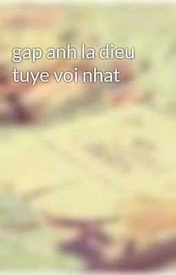 gap anh la dieu tuye voi nhat