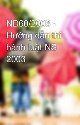 ND60/2003 - Hướng dẫn thi hành luật NS 2003