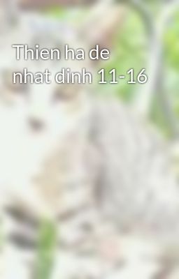 Thien ha de nhat dinh 11-16